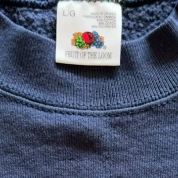 RARE Vintage Fruit of the Loom Pepsi cola  Blue Crewneck Sweater - Picture 4 of 4